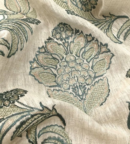 Pasha Embroidery Fabric - Blue