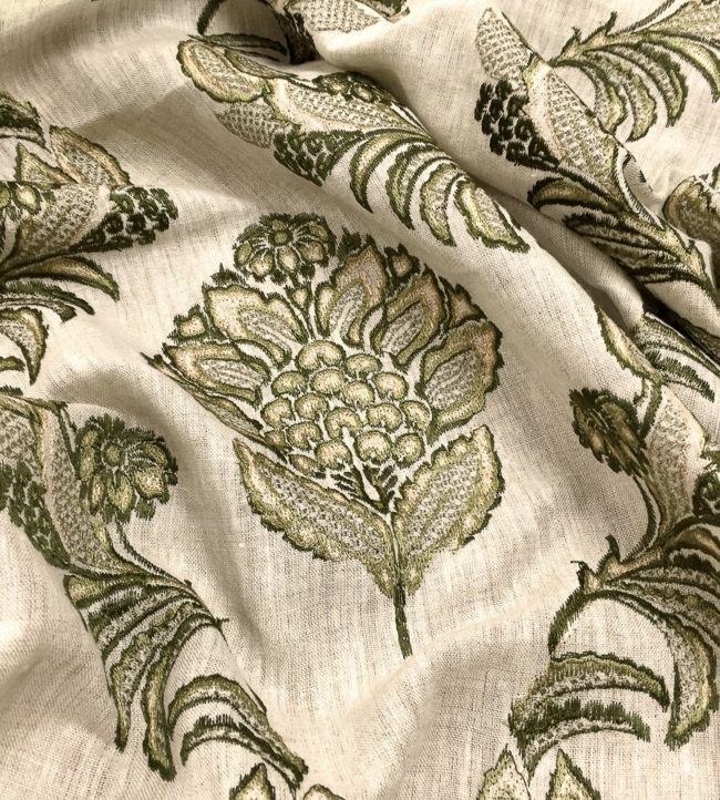 Pasha Embroidery Fabric - Green