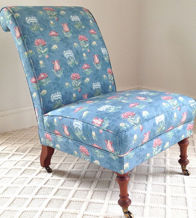 Nerium Shadow Tissue Room Fabric - Blue