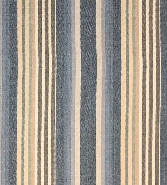 Quay Stripe Fabric - Blue
