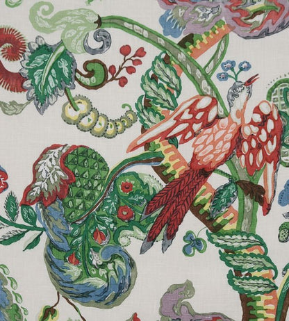 Poppinjay Linen Fabric - Green