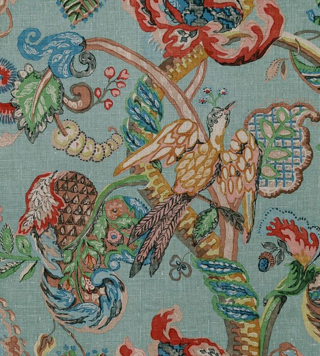 Poppinjay Linen Fabric - Teal