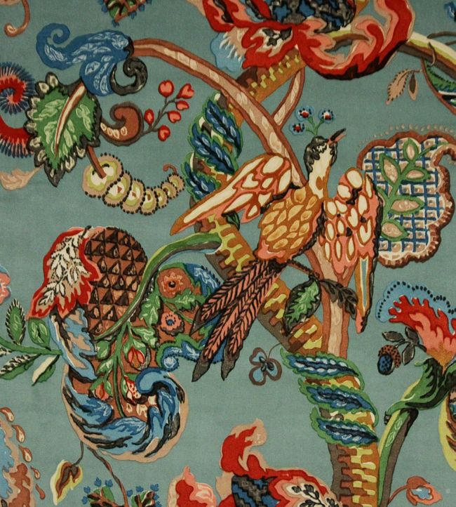 Poppinjay Velvet Fabric - Green