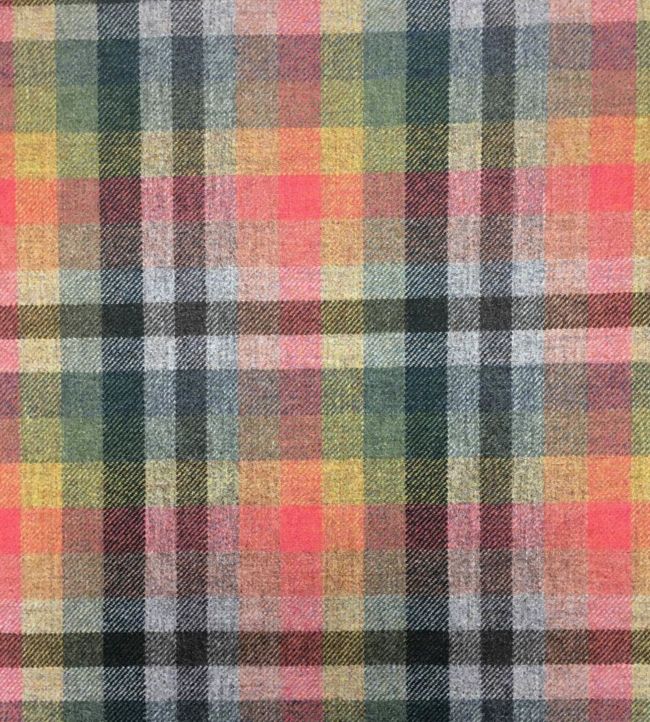 Mandarin Plaid Fabric - Multicolor