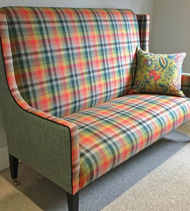 Mandarin Plaid Room Fabric - Multicolor