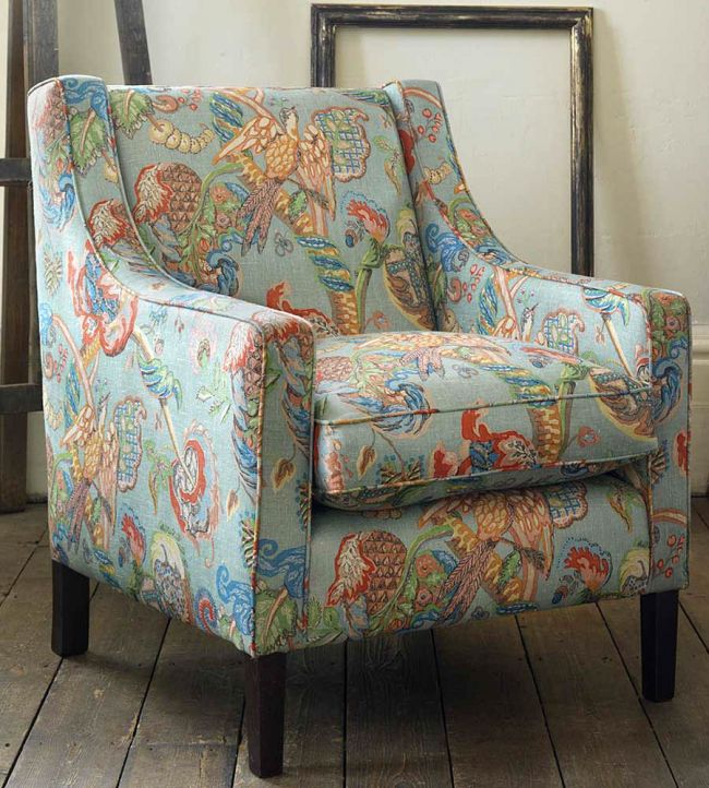 Poppinjay Linen Room Fabric - Teal