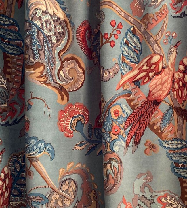 Poppinjay Velvet Room Fabric - Teal