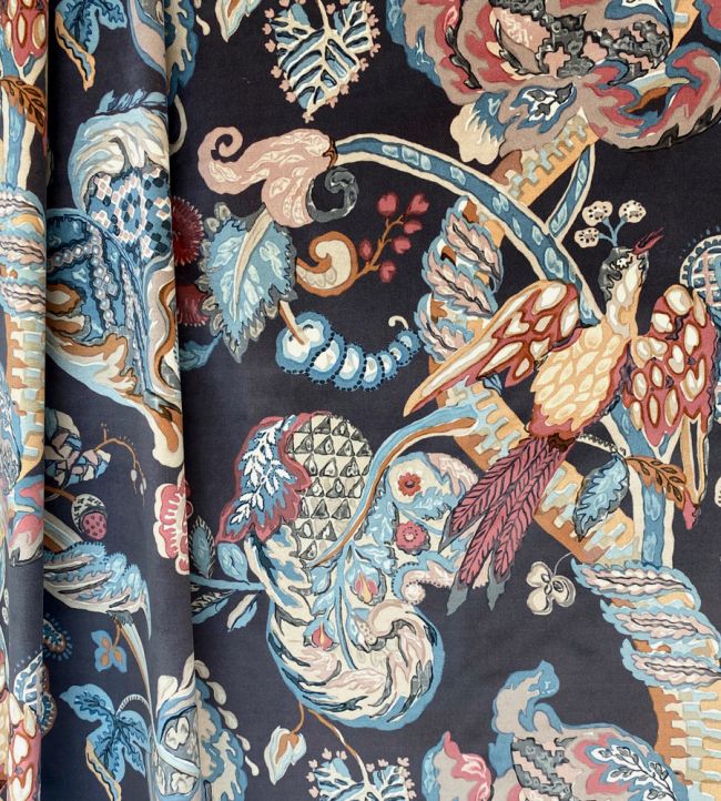 Poppinjay Velvet Fabric - Blue