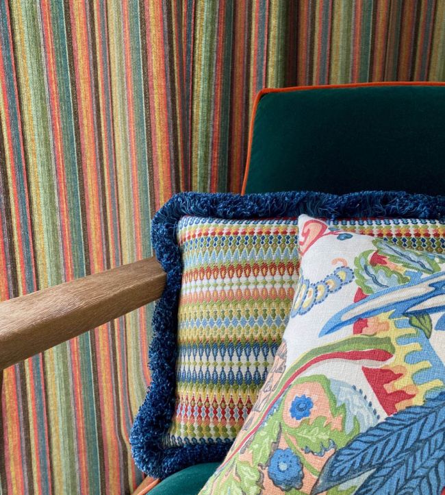 Lundy Stripe Room Fabric - Multicolor