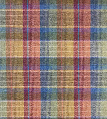 Cossack Plaid Fabric - Blue