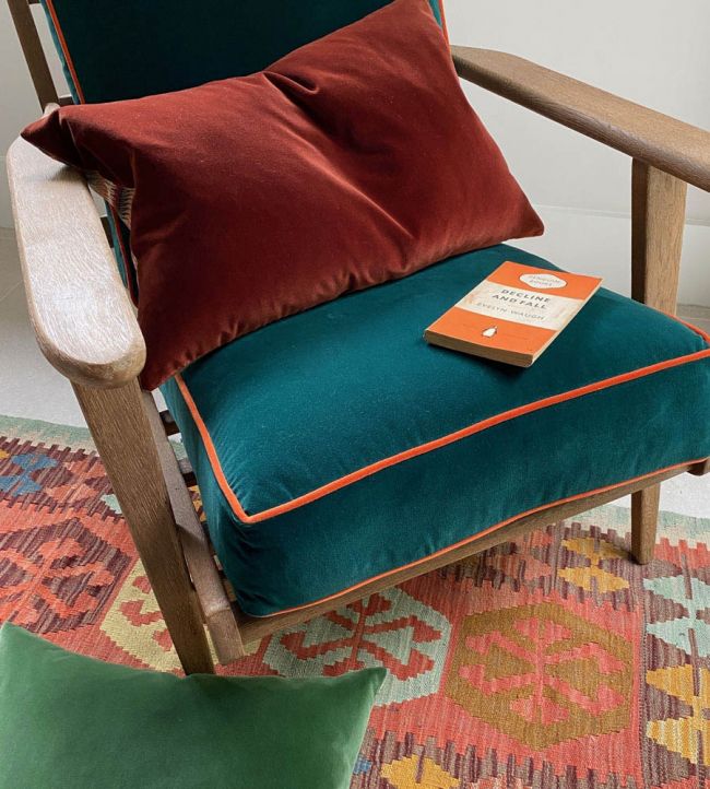 Palis Velvet Room Fabric - Teal