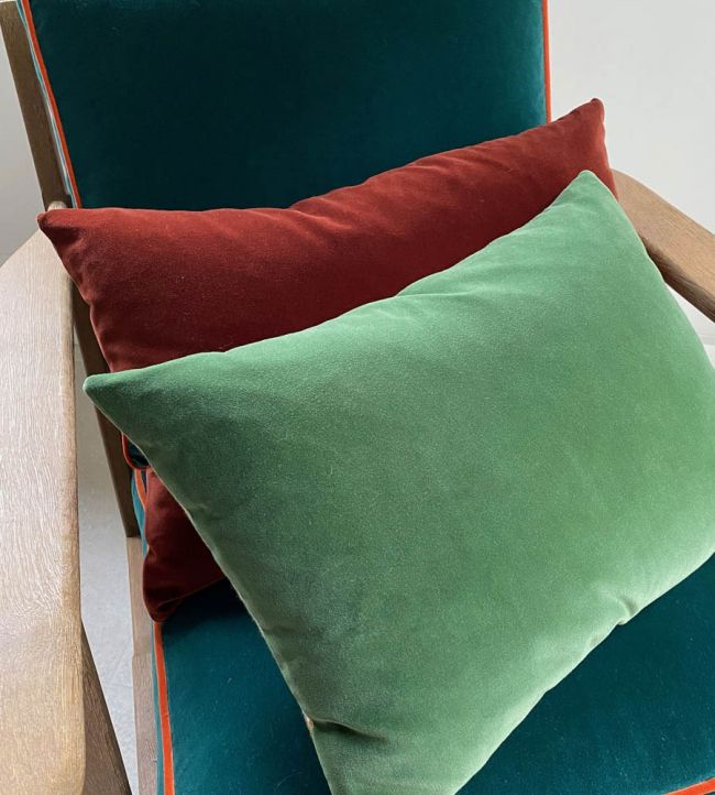 Palis Velvet Room Fabric - Green