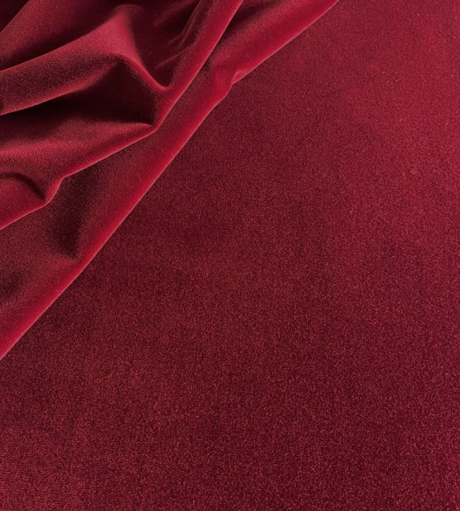 Palis Velvet Fabric - Red