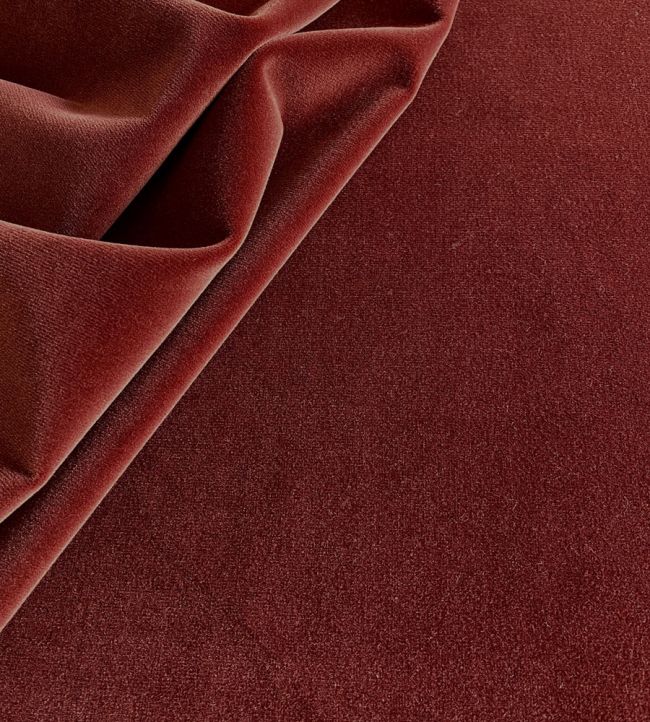 Palis Velvet Fabric - Red
