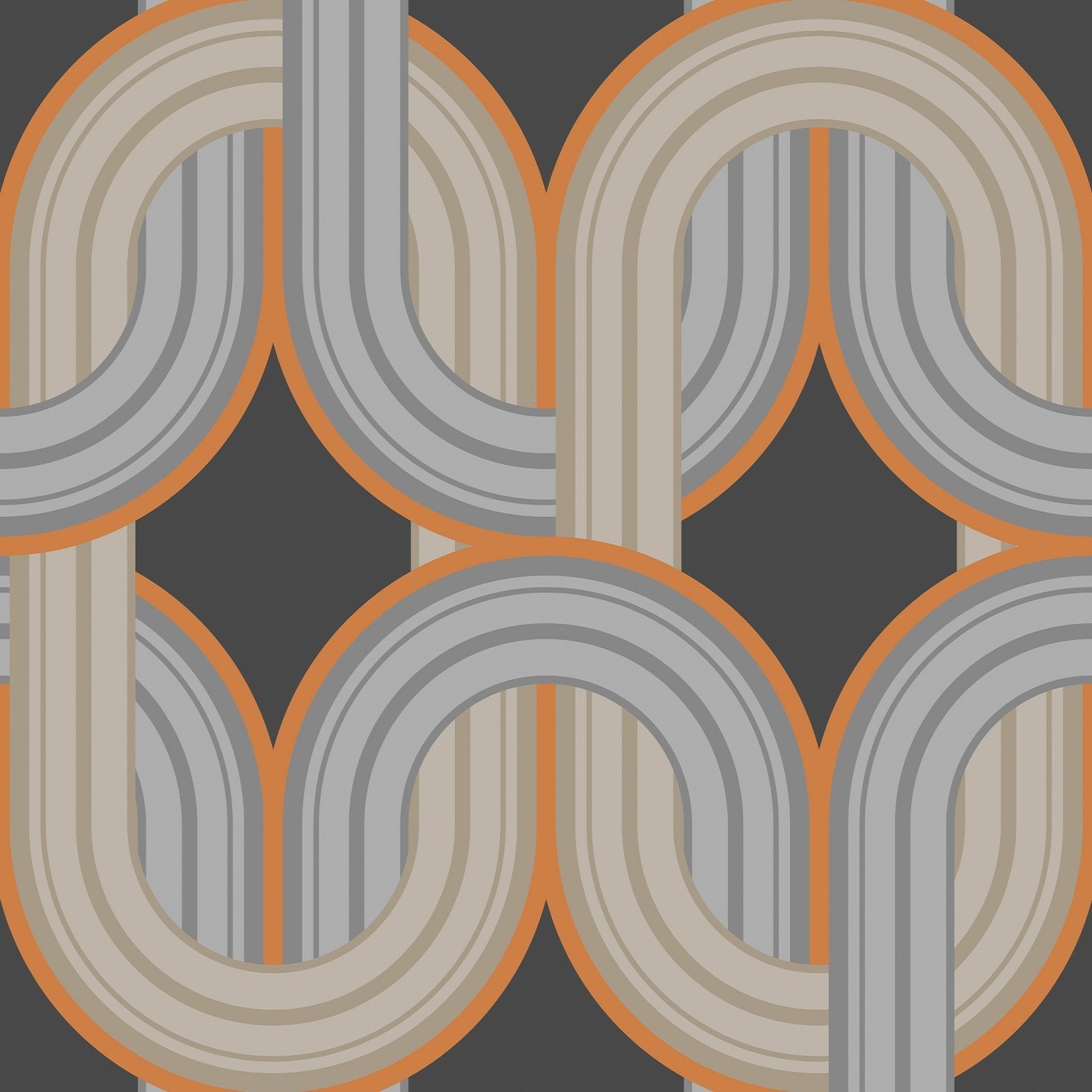 In the Loop Wallpaper - Choc Orange - Envy