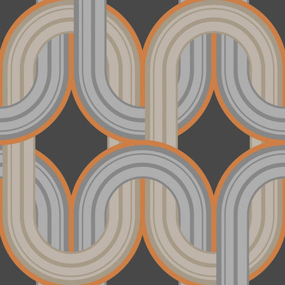 In the Loop Wallpaper - Choc Orange - Envy