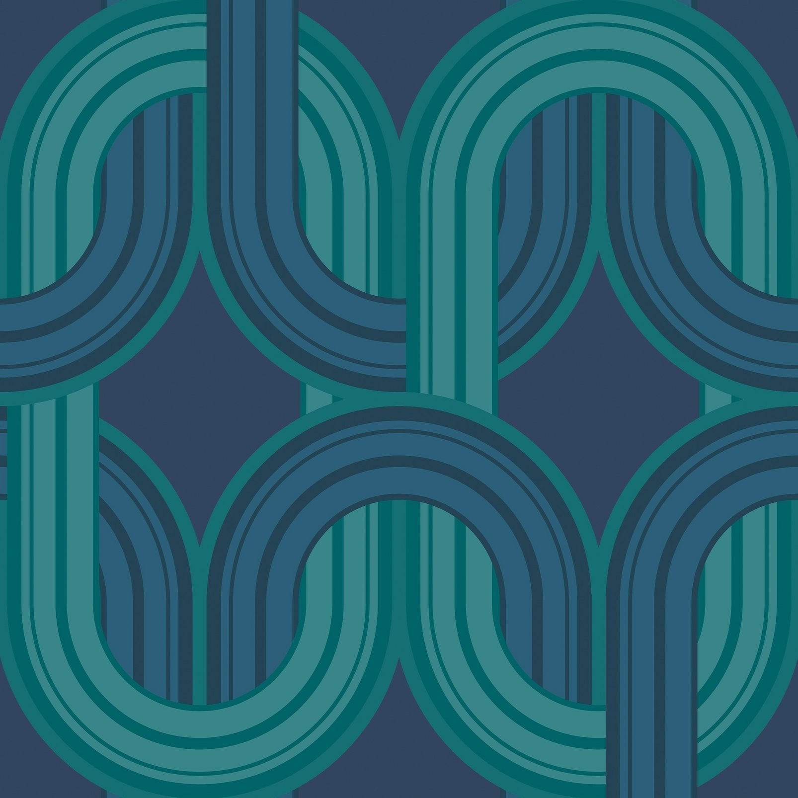 In the Loop Wallpaper - Electric Blue - Envy