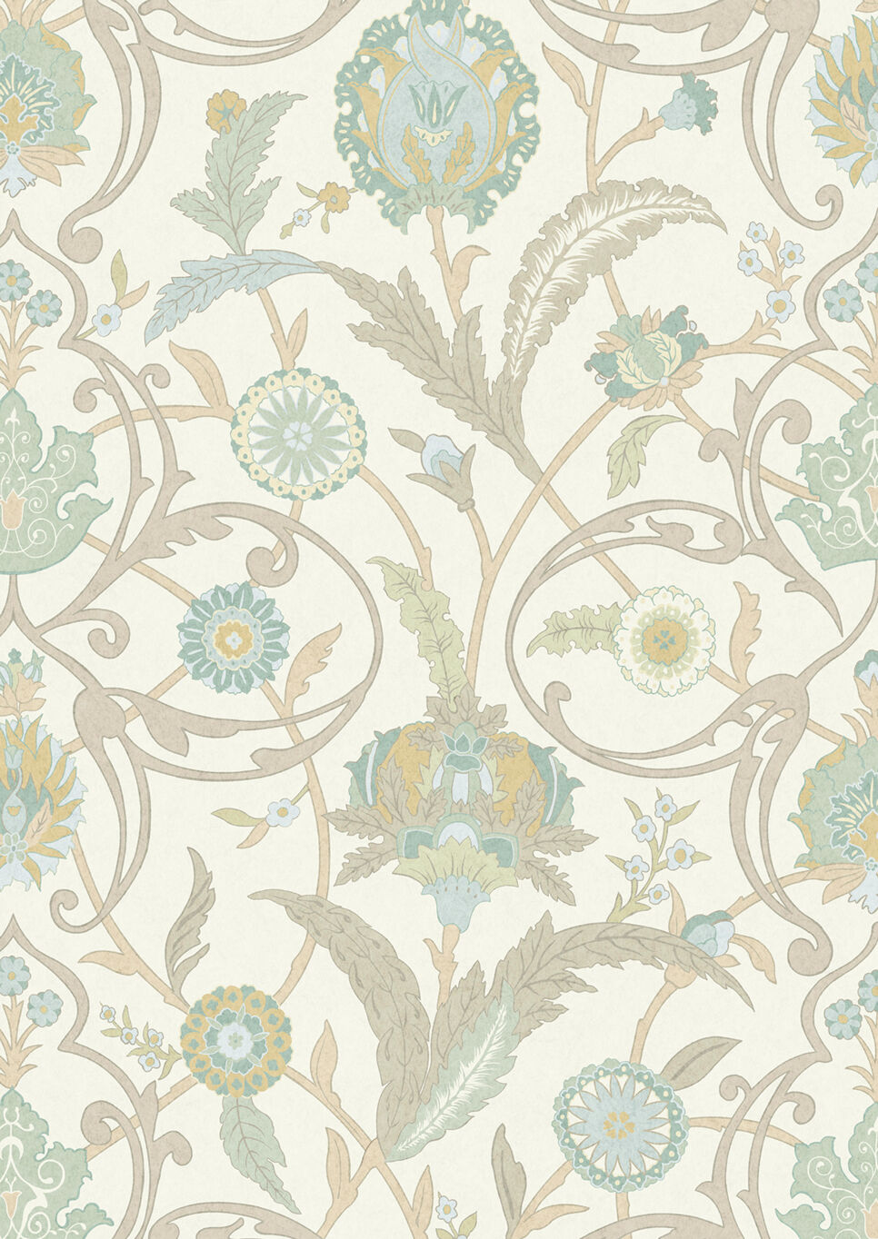 Ipek Damask Wallpaper - Ceramic - Lewis & Wood