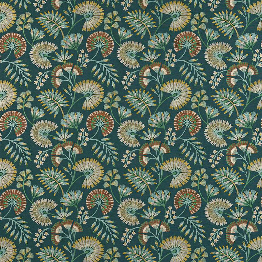 Chiana Fabric - Teal - Jane Churchill