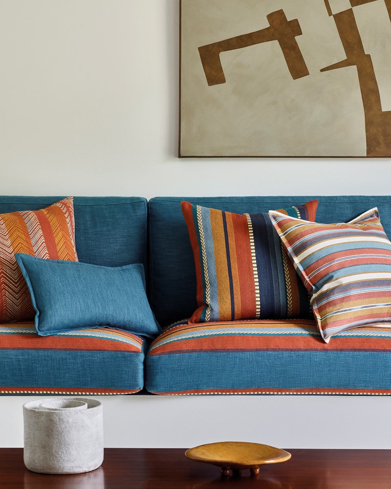 Harlie Stripe Fabric - Orange - Jane Churchill