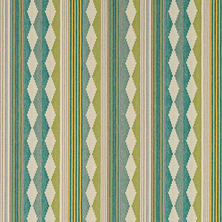 Ravi Stripe Fabric - Green - Jane Churchill