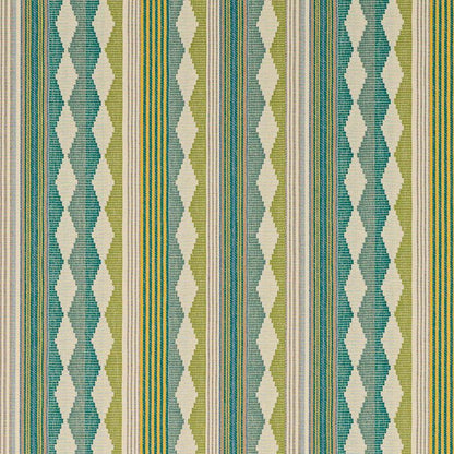 Ravi Stripe Fabric - Green - Jane Churchill