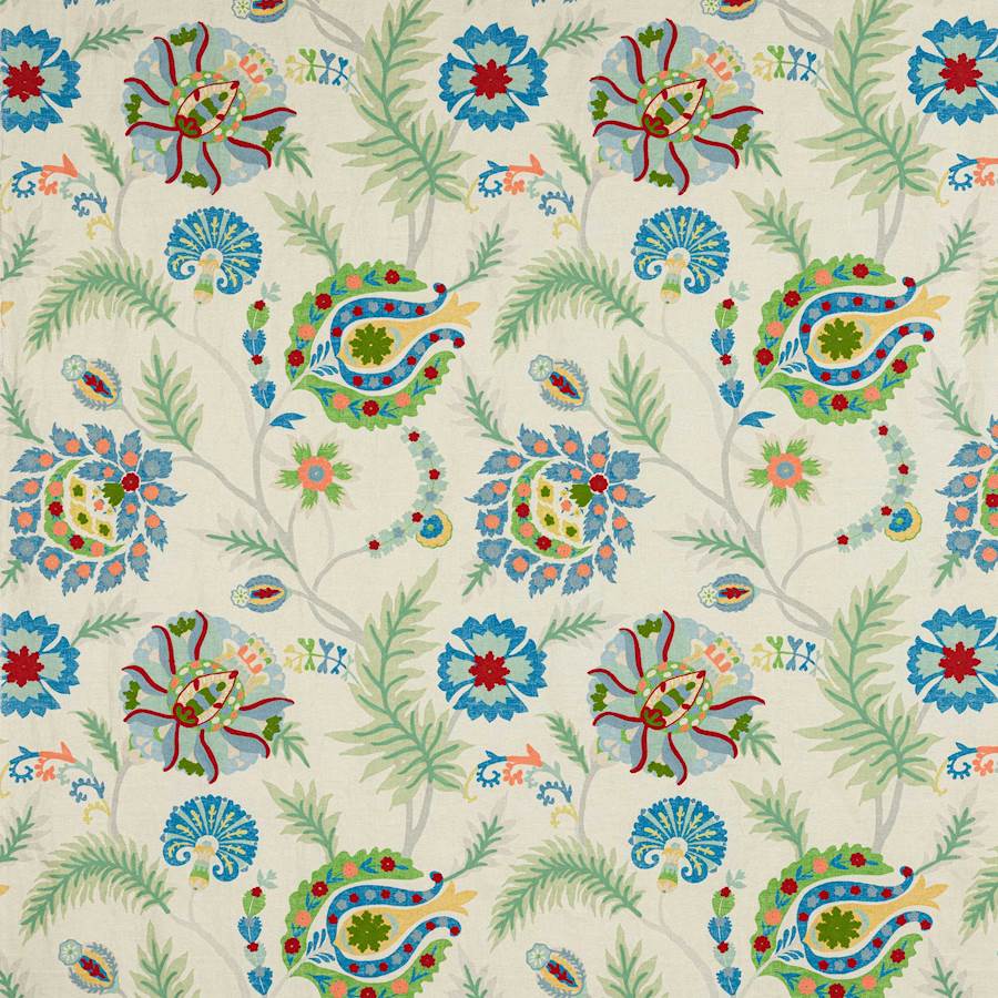Bukhara Fabric - Green - Jane Churchill