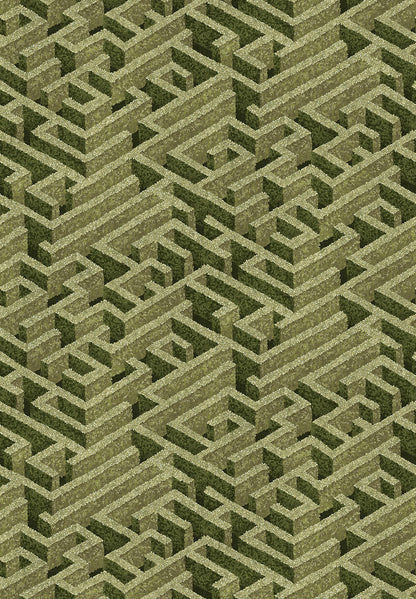 Labyrinth Wallpaper | Olive