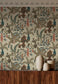 Woodland Floor Room Wallpaper | Stone and Teal