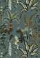 Woodland Floor Wallpaper | Petrol and Sage