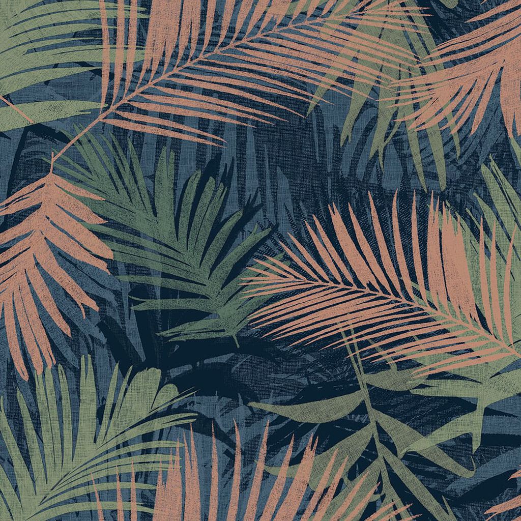Jungle Glam Wallpaper - Blue & Green - Boutique Luxury