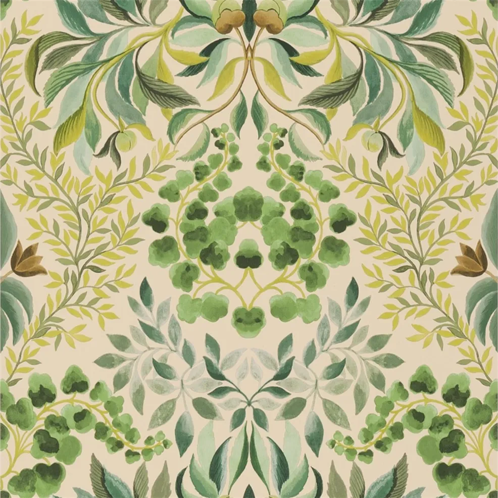 Karakusa Wallpaper - Emerald - PDG1157/04 - Designers Guild