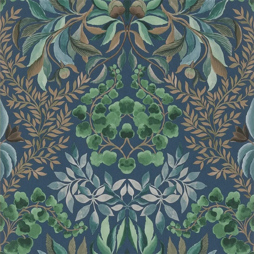 Karakusa Wallpaper - Midnight - PDG1157/06 - Designers Guild