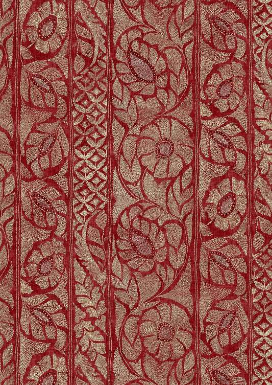 Kashmiri Wallpaper - Garnet Gold - Lewis & Wood
