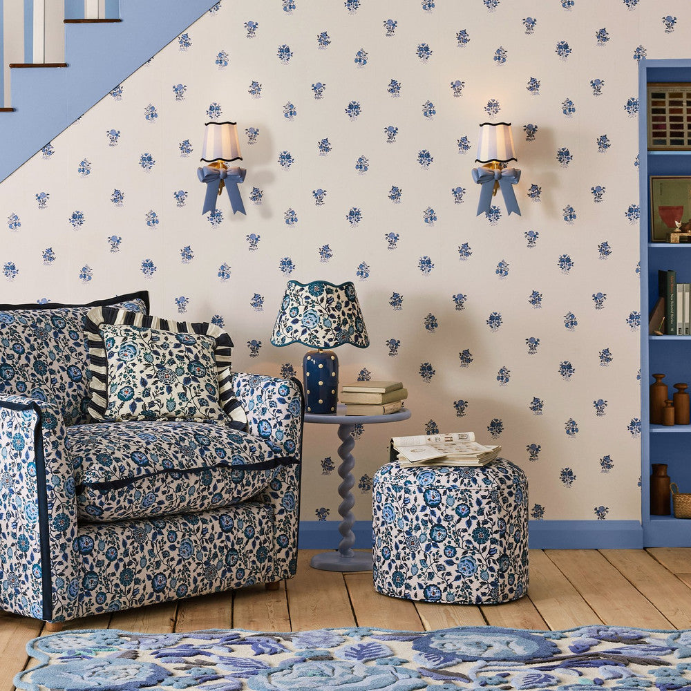 Kingdom Posey Wallpaper - Blue - 125529 - Cath Kidston