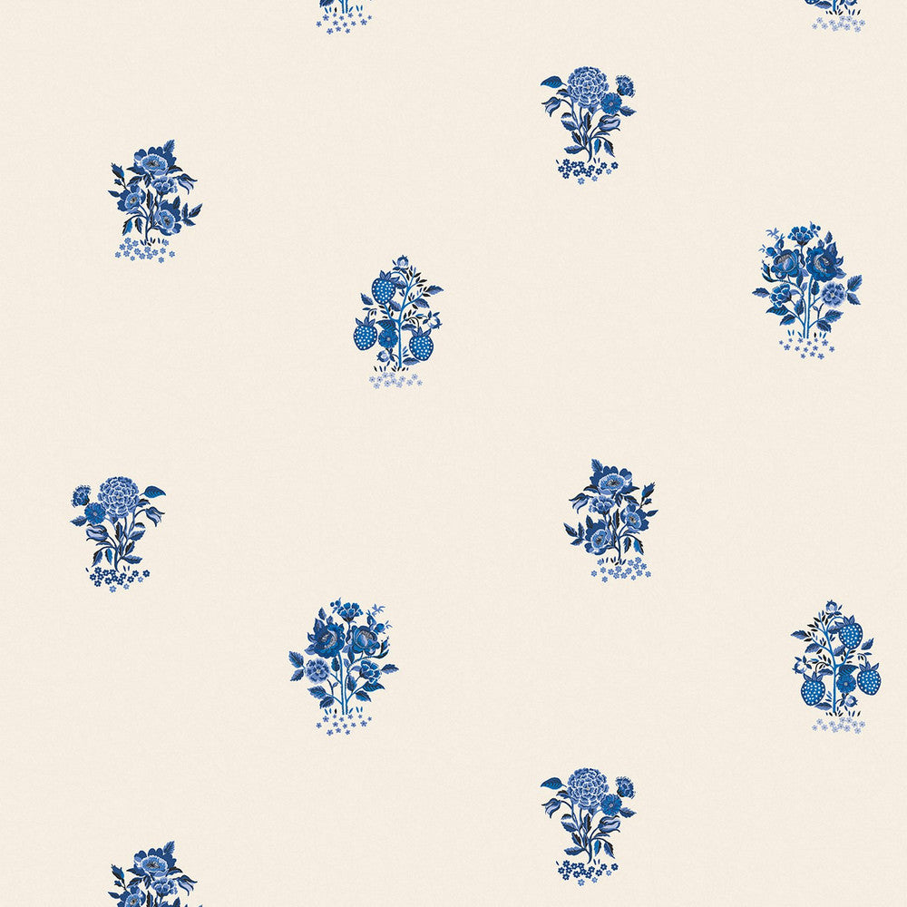 Kingdom Posey Wallpaper - Blue - 125529 - Cath Kidston