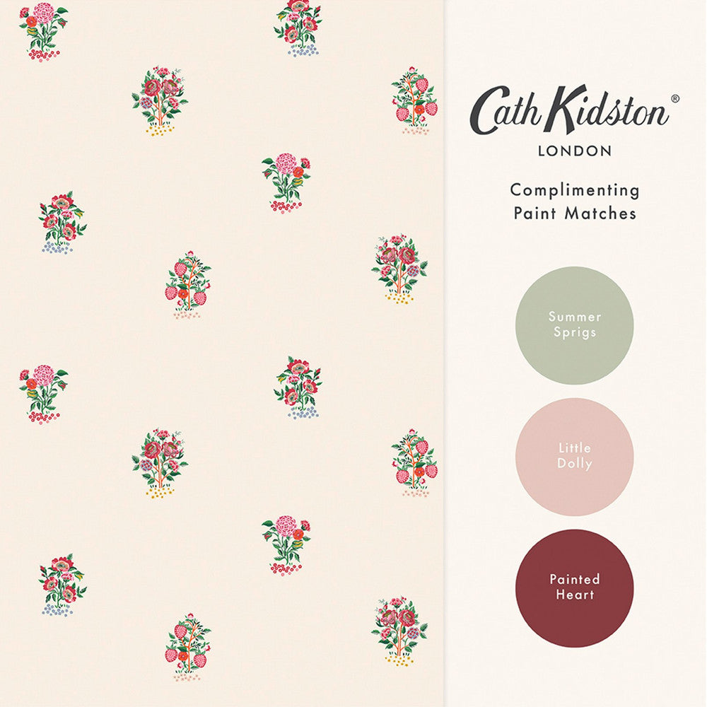 Kingdom Posey Wallpaper - Pink - 125530 - Cath Kidston