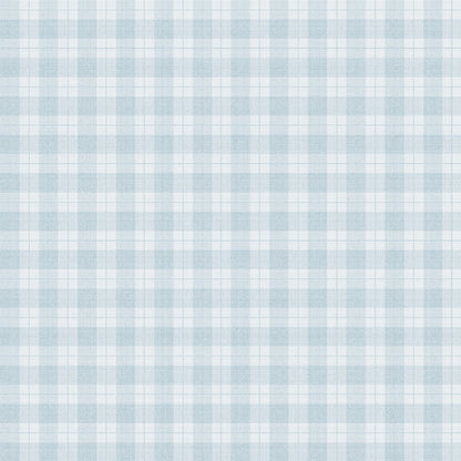 Kontroller Checks Wallpaper - Blue - Summer Gray
