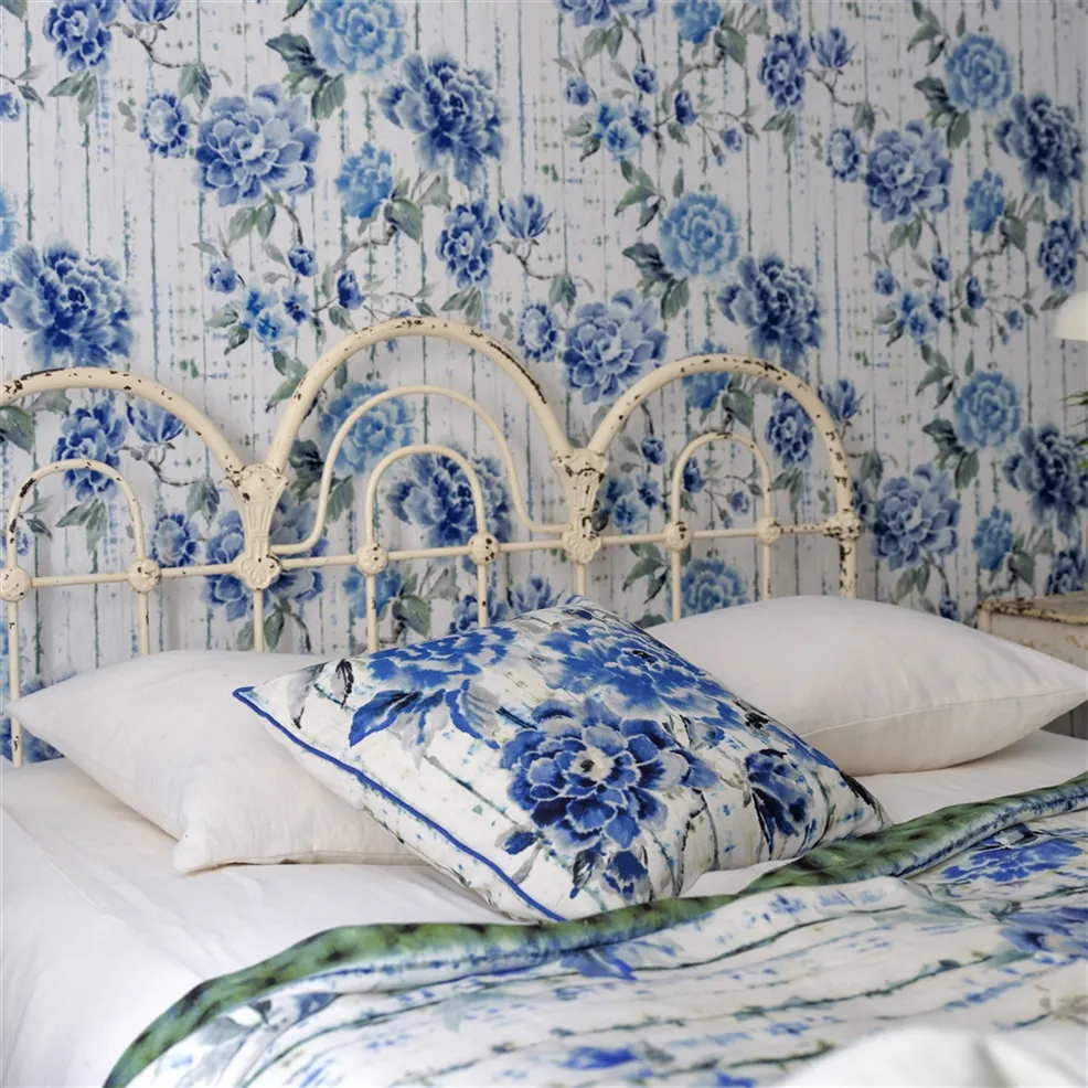 Kyoto Flower Wallpaper - Cobalt - PDG1158/05 - Designers Guild