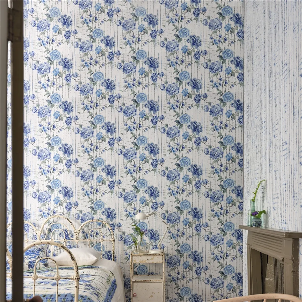 Kyoto Flower Wallpaper - Cobalt - PDG1158/05 - Designers Guild