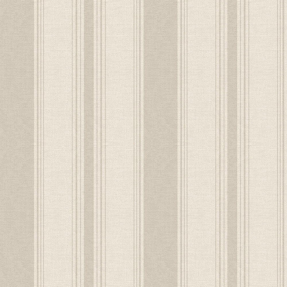 LAN100071 - Heritage Stripe Wallpaper - Vintage Cream & Stone - Lucie Annabel