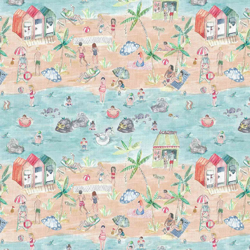 Lets Go To The Beach Sand Fabric
