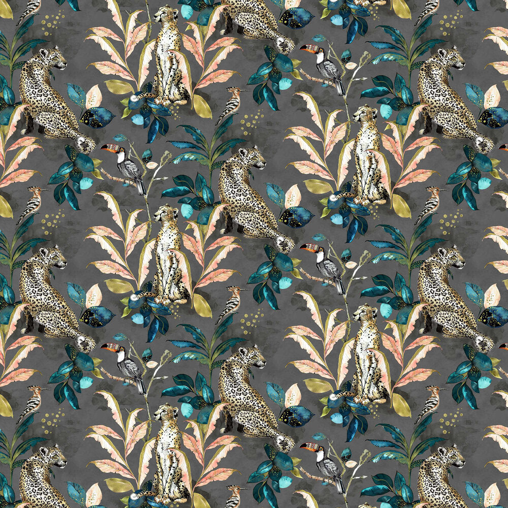 Cheetah Wallpaper - Grey - The Graduate Collection
