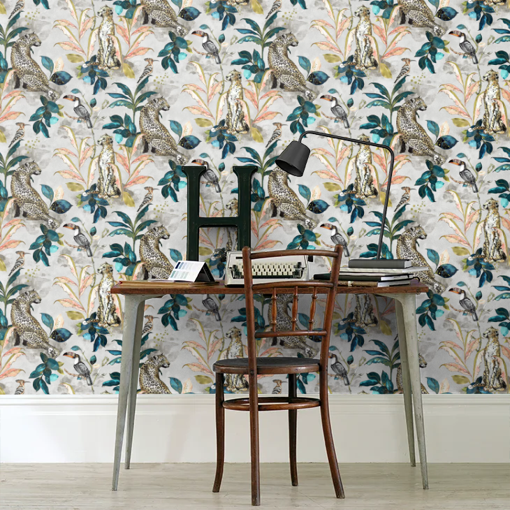 Cheetah Wallpaper - Taupe - The Graduate Collection