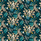 Cheetah Wallpaper - Teal - The Graduate Collection