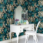 Cheetah Wallpaper - Teal - The Graduate Collection
