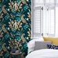 Cheetah Wallpaper - Teal - The Graduate Collection