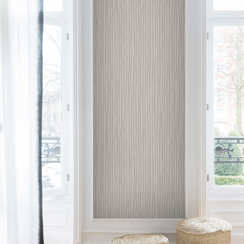 Level One Textured Stripes Metallic Wallpaper