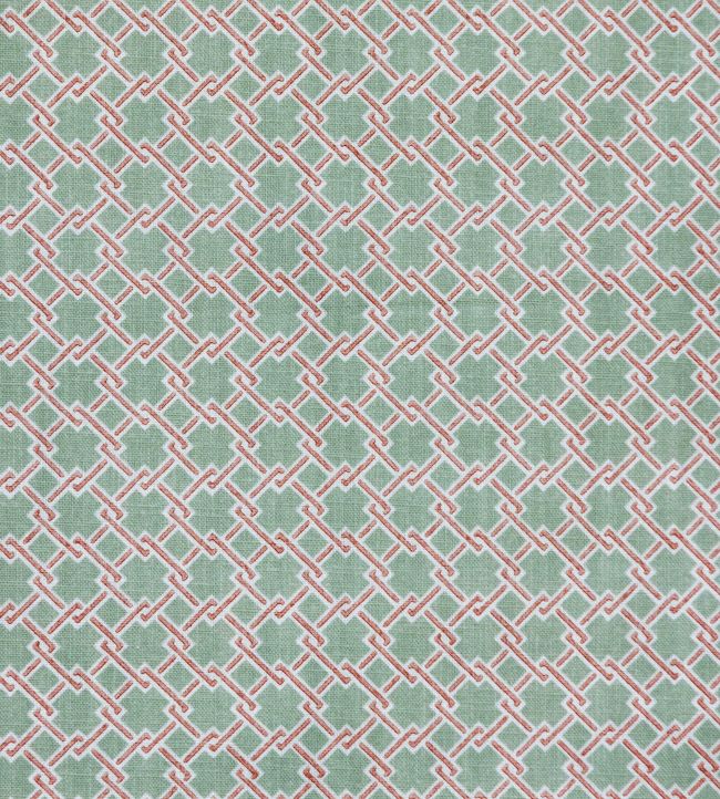 Lattice Cane Fabric - Olive/Red - BGF060301 - Barneby Gates