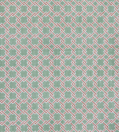 Lattice Cane Fabric - Olive/Red - BGF060301 - Barneby Gates